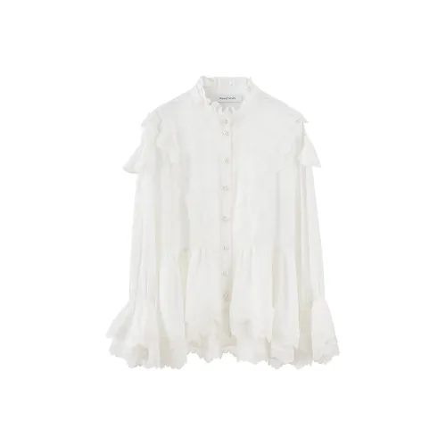 NancyCavally Рубашка Женская Белая