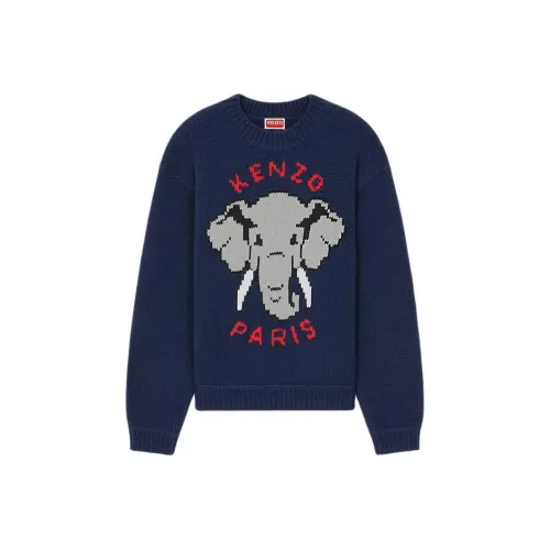 KENZO ELEPHANT' Шерсть JUMPER Свитер Женские Синий