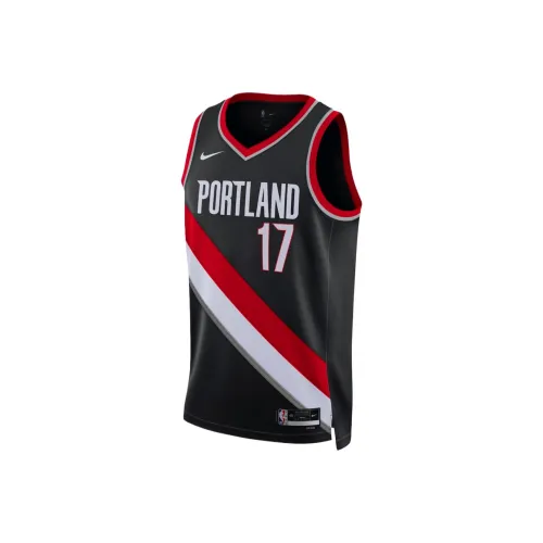 NBA x Nike Portland Trail Blazers ICON Collection Edition Swingman Баскетбольная Джерси Унисекс Черный