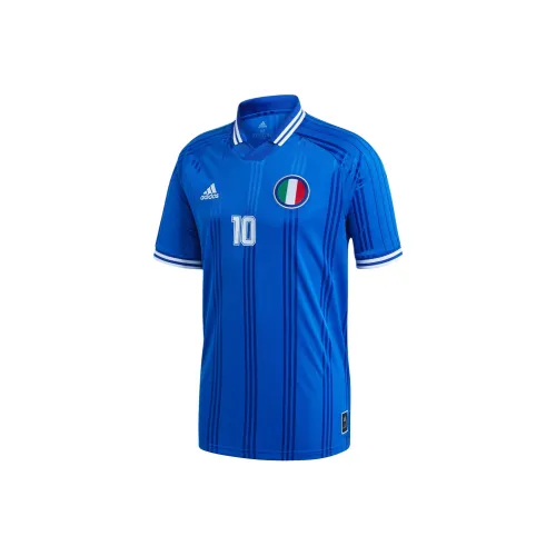 Adidas Italy Футбол Джерси Мужской Синий