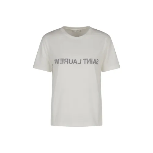 SAINT LAURENT T-рубашка Женская Белая