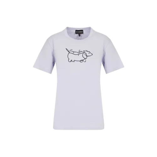 EMPORIO ARMANI SS23 Светло-фиолетовый Женские Т-рубашки