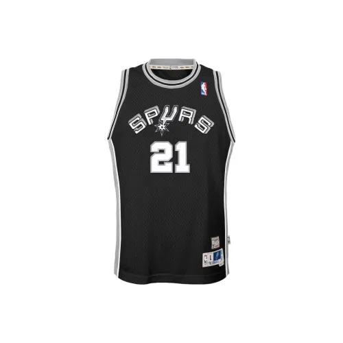 NBA San Antonio Spurs San Antonio Spurs Тим Дункан 1998-99 Твердая Дошка Баскетбольная Джерси Мужская Черная