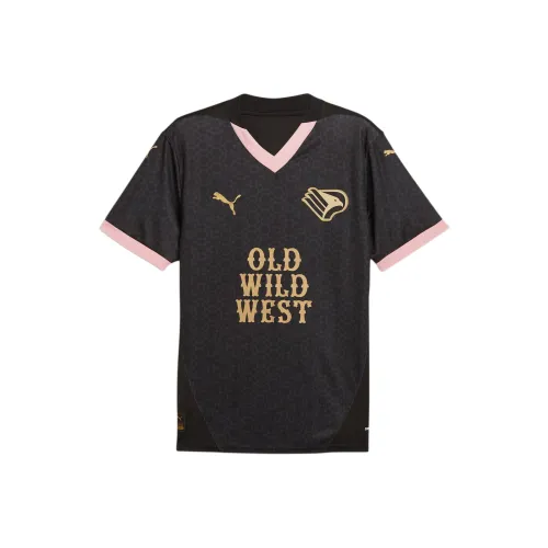 PUMA SS24 Футбол Джерси Мужской Розовый Черный Золотой