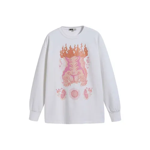 JI CHENG Белый Унисекс Свитшоты