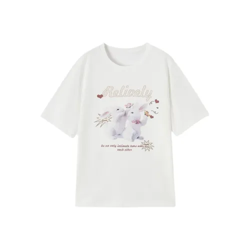 EICHITOO T-рубашка Женская Натуральный Белый