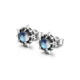 Серьги-гвоздики "Лунный свет Полярис" [1 пара]