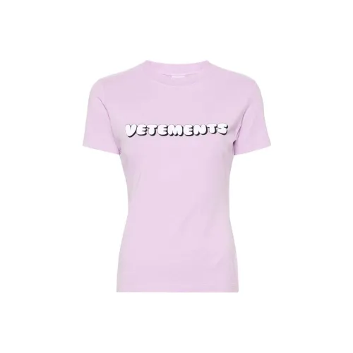Vetements Фиолетовые Женские Т-рубашки