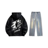 Set (Black Fleece-Lined + Vintage Blue Jeans)  
Комплект (Черный с флисовой подкладкой + Винтажные синие джинсы)