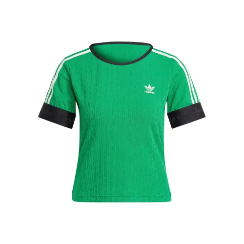 Adidas Originals 70S Комплект с короткими рукавами T-рубашка Женская Зеленая