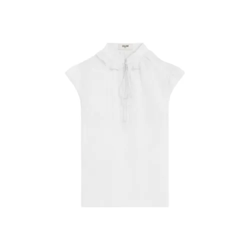 CELINE Рубашка из хлопка Voile Женская Белая