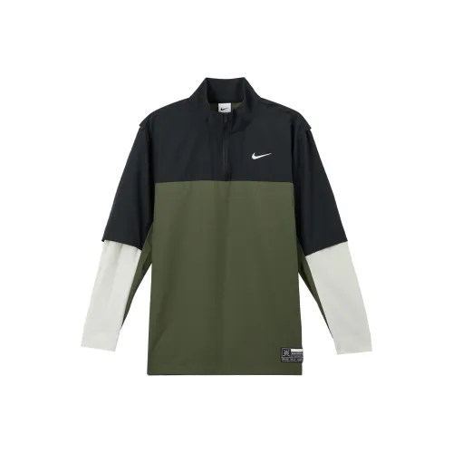 Nike Dri Fit Черный/хаки Зеленый/Светлый костный/Белый Мужская одежда для гольфа