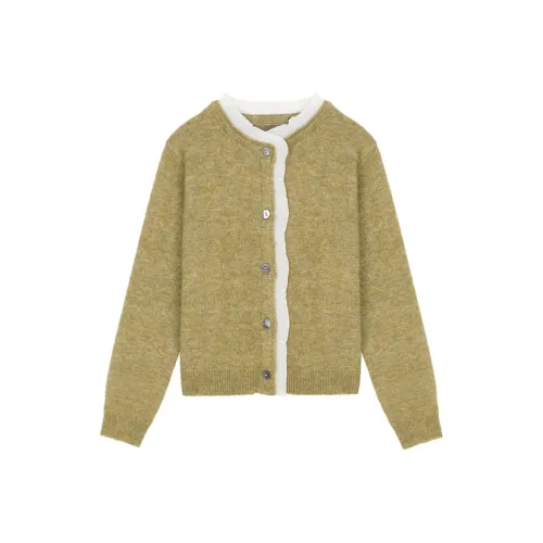 VEGA CHANG SS24 Свитер Женский Оливково-зеленый