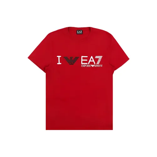 EMPORIO ARMANI EA7 Красный Женские Футболки