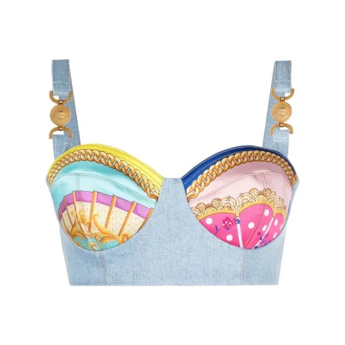 VERSACE SS22 Майка Женская Синяя