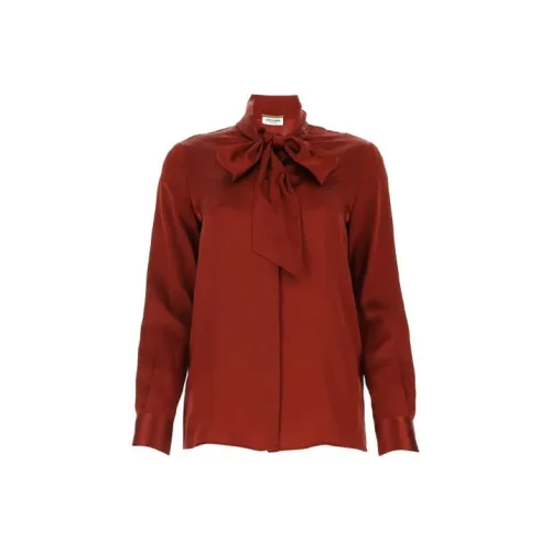 SAINT LAURENT Женские рубашки красного цвета