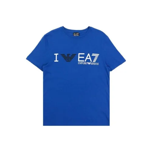 EMPORIO ARMANI EA7 T Рубашка Женская Синяя