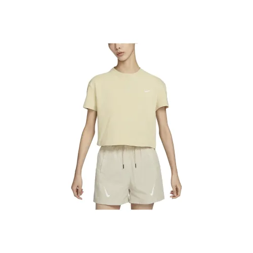 Nike Рукав с спущенным плечом T-рубашка Женская Команда Золотая