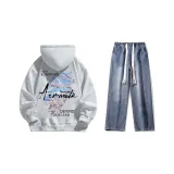 Set (Премиум Серый Стандартное Издание + Темно-Синий Джинсы)