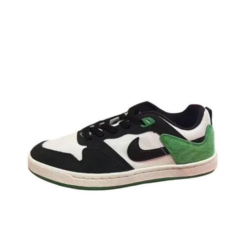 Nike SB Alleyoop Slip Resistant Abrasion Resistant Низкий Топ Детские Скейтбординги Белый Черный