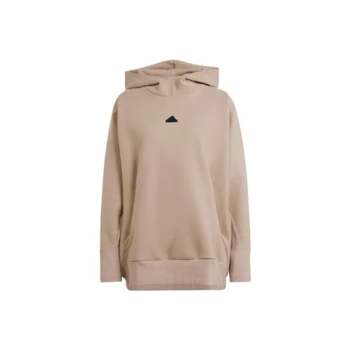 Adidas W Z.N.E. WTR OH Толстовка Женская Молочно-чайного цвета