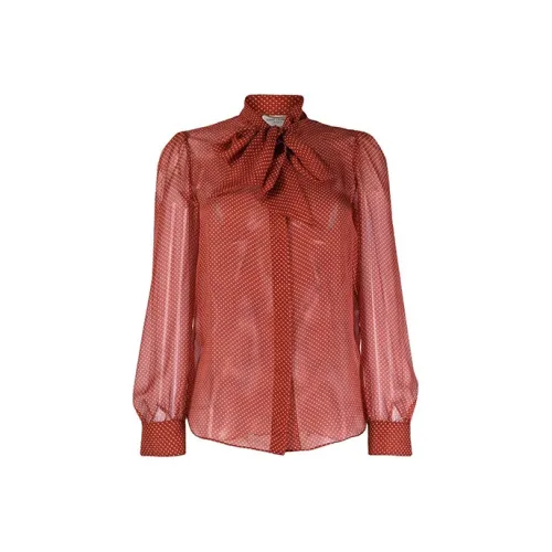 SAINT LAURENT Женские рубашки красного цвета