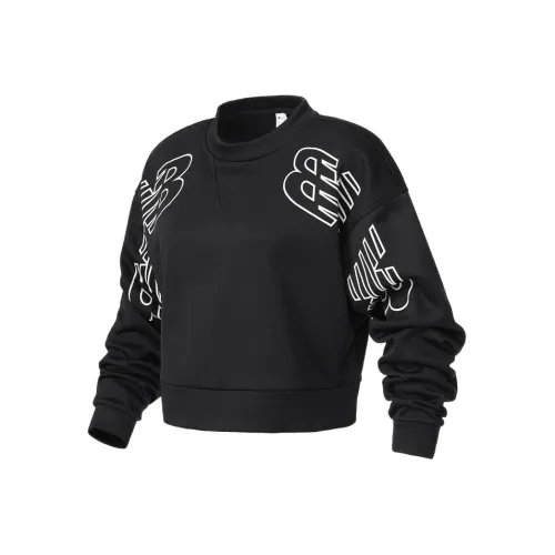 New Balance Вязаный топ Свитшот Женский Черный