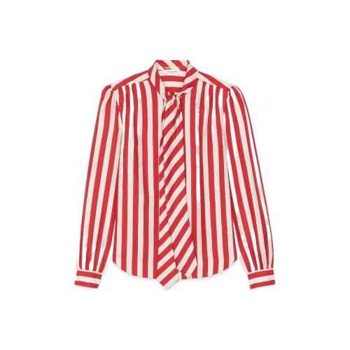 SAINT LAURENT Женские рубашки красного цвета