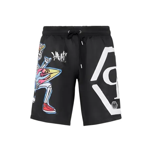 PHILIPP PLEIN Черные Мужские Повседневные Шорты