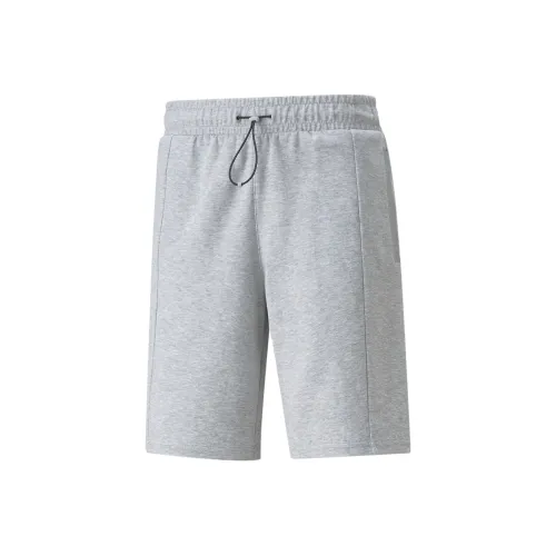 PUMA Basic Повседневные шорты Мужские Светлый Меланжевый Серый