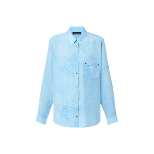 LOUIS VUITTON FW21 Рубашка Женская Синяя