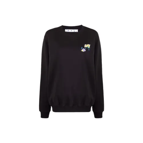 Off Белый SS21 Черный Женские Свитшоты