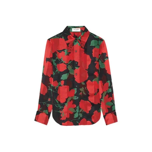 SAINT LAURENT SS22 Рубашка Женская Красная