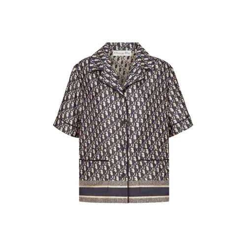 DIOR Quarterly New Products Темно-синие женские рубашки