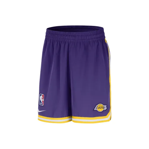 nike Los Angeles Lakers DRI Форма NBA SS24 Баскетбольные шорты Мужские Желто-фиолетовые