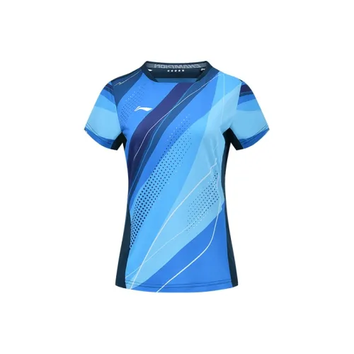 LINING Table Tennis Series T Рубашка Женская VIBRANT Синий