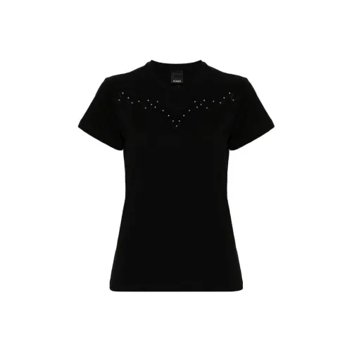 PINKO SS24 T Рубашка Женская Черная