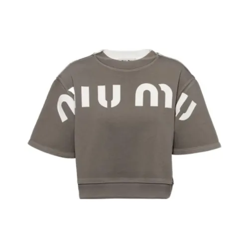 MIU MIU Тауповые Женские Футболки