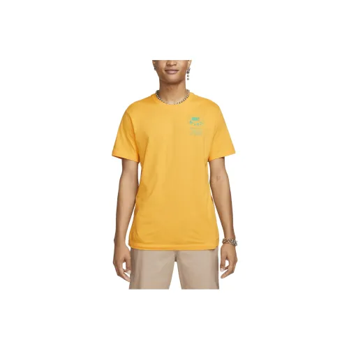 Nike Рукав с спущенным плечом T-рубашка Женская Университетский Золотой