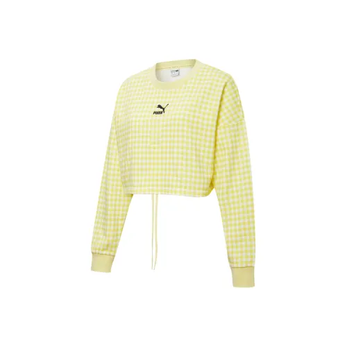 PUMA Желтые Женские Свитшоты