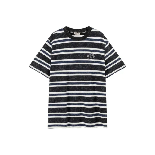 NO ONE ELSE Черные полосы Унисекс Футболка