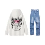 Белый + Винтажный синий