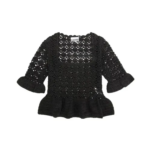 GANNI Черные Женские T-рубашки