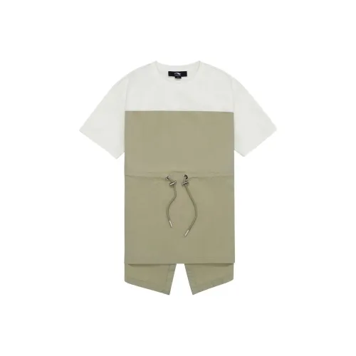 LI NING 1990 Commuter series T-рубашка Женская Вязаная Ветка Зеленая