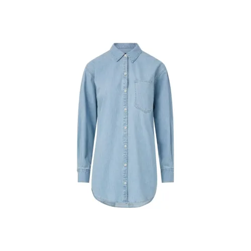 Veronica Beard SS24 Рубашка Женская Небесно-Синий