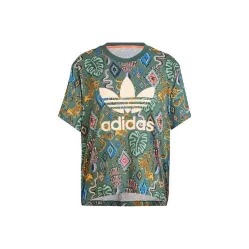 Adidas x FARM RIO T Рубашка Женская Минеральный Зеленый