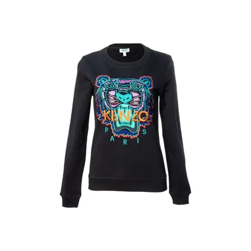 KENZO Classic Tiger Head Свитшот Женский Черный