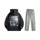 Комплект (черный топ+желтые грязевые штаны)