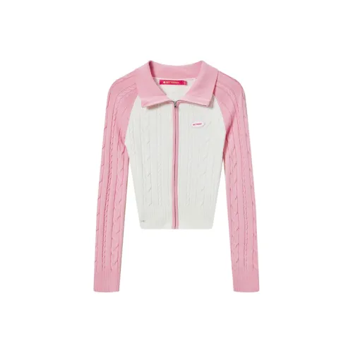 BETTERSAY Розовый Белый Женский Свитер