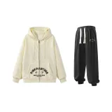 Комплект (Хаки Свитшот + Черные Спортивные Штаны)